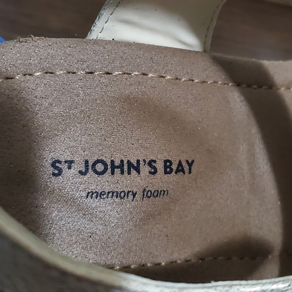 St. John's Bay Balama Sandals Brushed Gold Size 7.5 - Picture 7 of 12